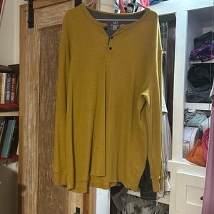 Mustard yellow long sleeve light mean sweater size is 3x brand is George
